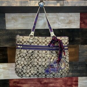 Coach Poppy Tartan Plaid Glam 15882 Shoulder Handbag Tote - RARE y2k grunge